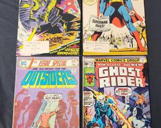 Lot # : 344 - 4 vintage comics, Superman, Flash, Ghost Rider
