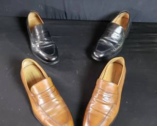 Lot # : 502 - 2 pair men's dress shoes sz 9.5
