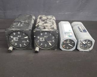 Lot # : 382 - Group of movie prop airplane gauges
