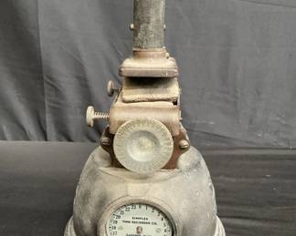 Lot # : 361 - Antique punch clock time stamp 6" x 11.5”, 10.15
