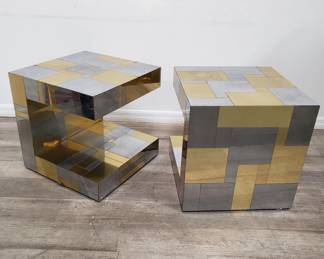 Lot # : 20 - Pair of signed Paul Evans Cityscape
