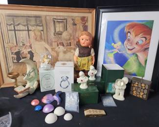 Lot # : 578 - Vintage misc items, Snow Babies, Disney, dolls,
