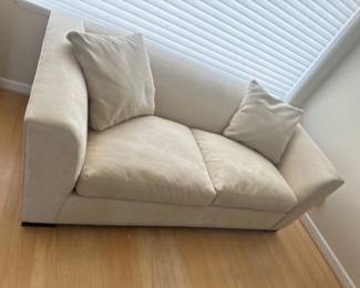 McCreary Modern Cream-Colored Sofa in High-Quality Microfiber	