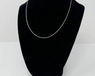 Italian-Made 15” Platinum Chain	