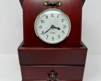 Captain Clock "Clock in a Box" in Rosewood Finish	