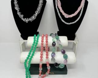 Semi-Precious Stone Beaded Necklaces in a Variety of Colors	