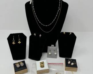 Large Mixed 14k & 18k Gold Variety + Diamonds & Sapphires	