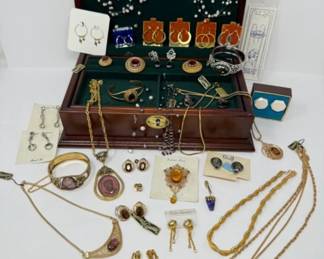 Vintage Jewelry Collection: Cameos, Abalone Earrings & More	