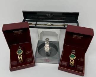 Set of Elegant Watches, Including Gruen, ESQ, & Sutton - All New	
