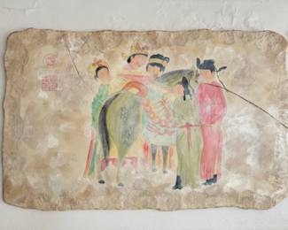 Large Ancient Chinese Stone Relief Made Of A Composite Type Material	