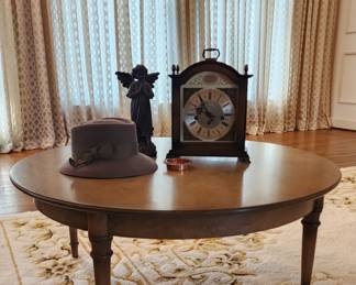 Drexel Round Pecan Wood Coffee Table