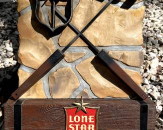 Rare and complete Lone Star Beer sign