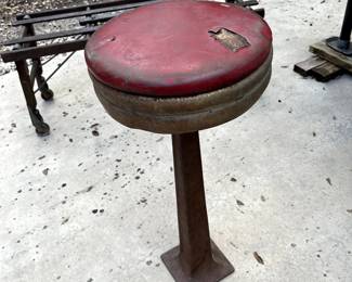 Iron base drug store stool.