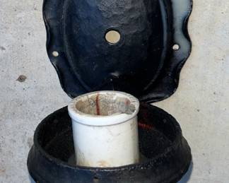 Cast iron electric sconce