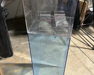 Tinted plexi glass display towers