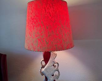 Circa 1920s goldfish lamp. 