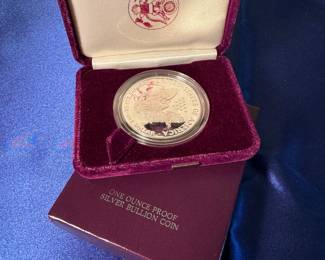Ounce silver bullion coin.