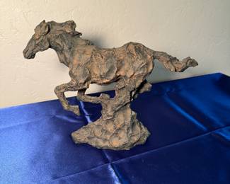 Stallion statue.