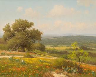 Porfirio Salinas, Hill Country Coreopsis, oil on canvas