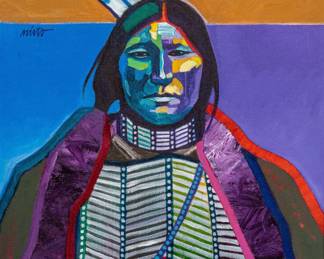 John Nieto, Sharpnose Arapaho, 2013, acrylic on canvas
