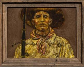 Maynard Dixon, Ranger Portrait, 1908, pastel on artist board