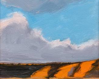 Eric Aho (Amer., b. 1966), "Late Afternoon Orange", 1996, oil on canvas