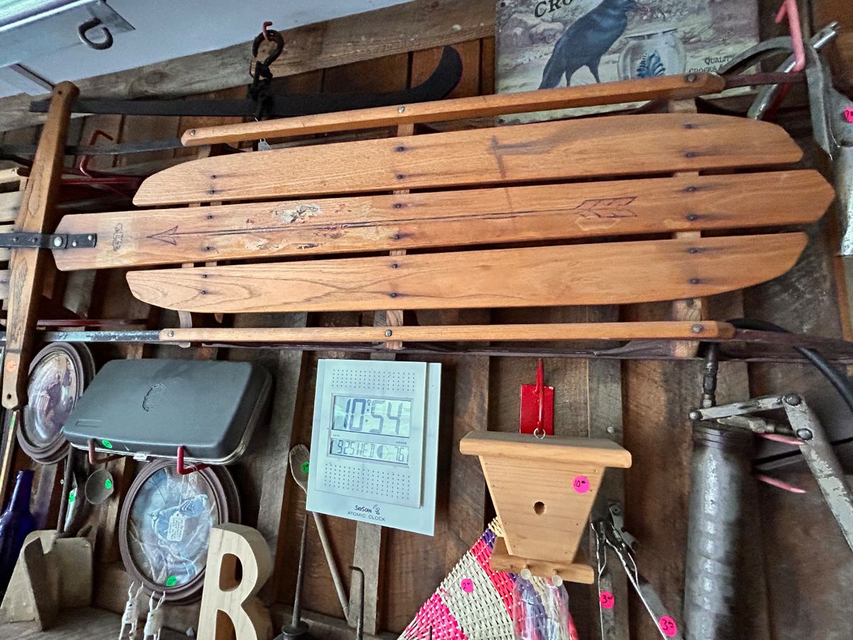 Antique snow sled