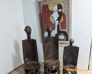 Tabwa Tribe Throne Chairs
