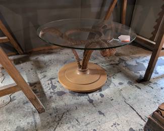 Grosfeld House Carved Wood Plume Table