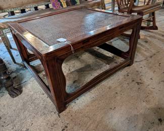 Antique Chinese Carved Elm Coffee Table