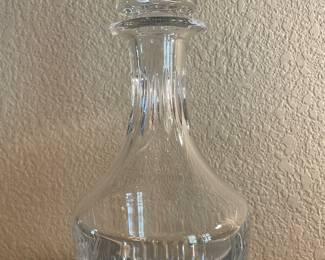 large baccarat crystal decanter -mint - signed of course 