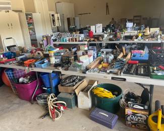 3 CAR GARAGE  FULLY COMPLETELY PACKED OUT !!