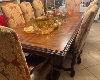 table  10 chairs   shown with 1 leaf out 