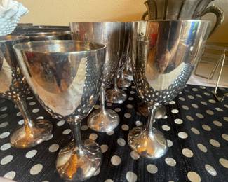silverplate  goblets 