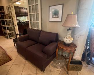 bassett loveseat - in a deep purple /eggplant color  great quality 