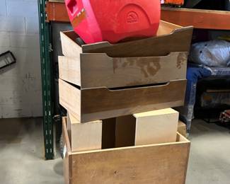 Assorted wood boxes