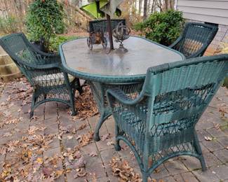 Outdoor table with chairs