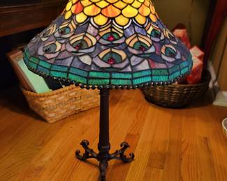 Leaded glass table lamp