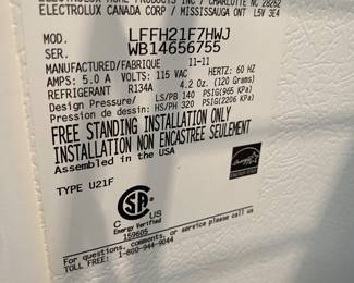 Frigidaire Freezer