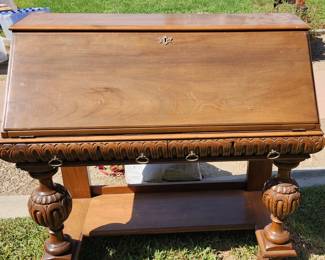 solid wood writing desk