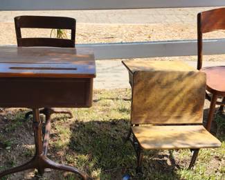vintage school desks in 2 sizes