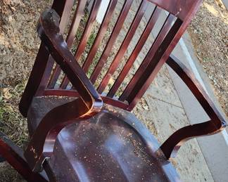 solid wood swivel desk chair