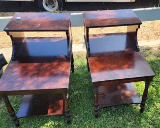 vintage side couch end tables