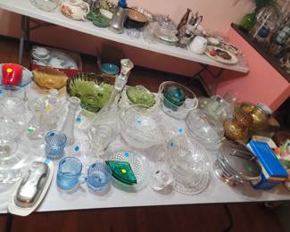 Vintage glassware and dishes