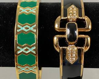 Talbots Gold Tone Hinged Bracelet Along With Stella And Dot Gold Tone Hinged Bracelet