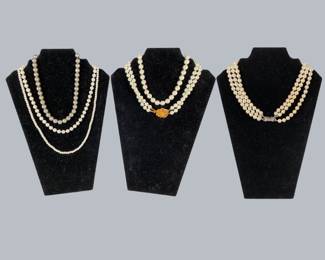 Faux Pearl Strands (6)