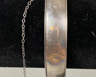 "Dunn Bros" Sterling Silver Hinged Bracelet