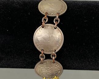 Artisan Made Vintage Coin Bracelet