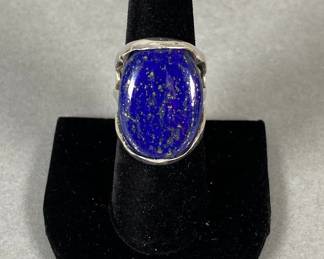 Sterling Silver Ring With Blue Stone