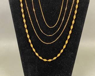 Gold Tone Necklaces One 18KRPG (3)